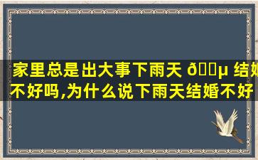 家里总是出大事下雨天 🌵 结婚不好吗,为什么说下雨天结婚不好